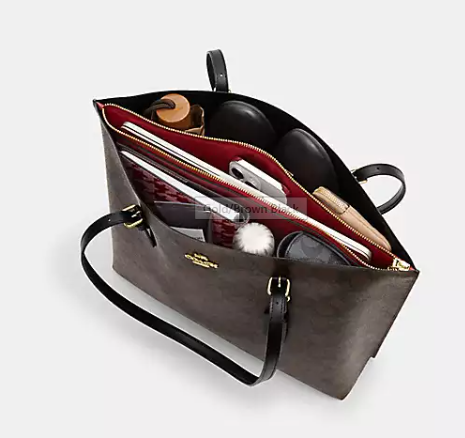 Coach Mollie Tote In Signature Canvas Brwn/Black
