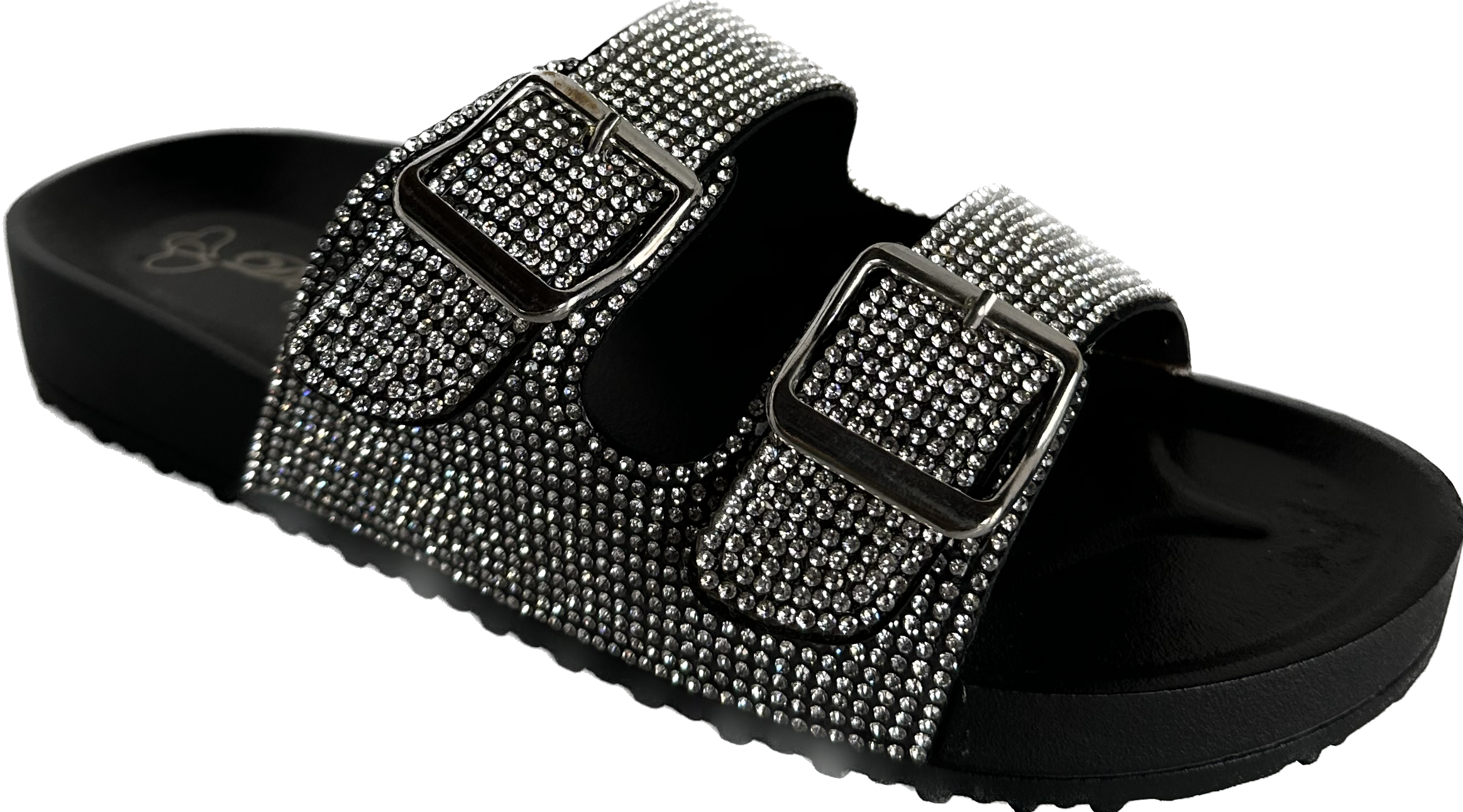 Ahana Rhinestone Sandal Black